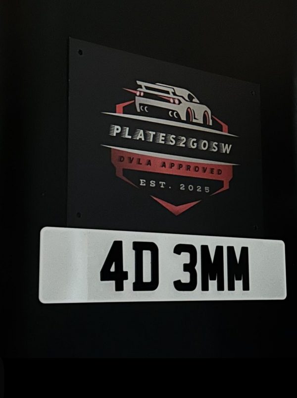 4D Number Plates 3mm - Image 2