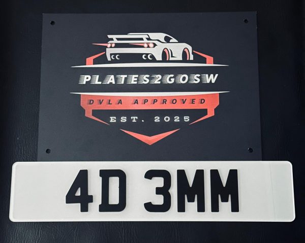 4D Number Plates 3mm
