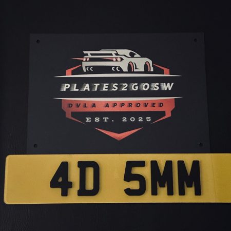 4D Number Plates 5mm
