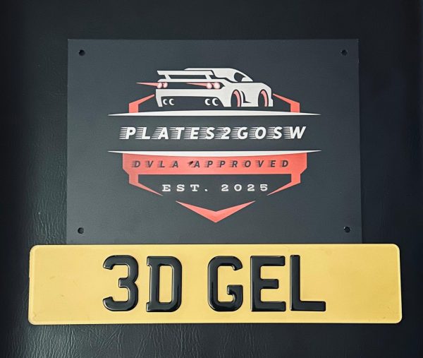 3D GEL Number Plates