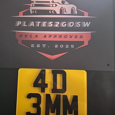 Standard‑Size Motorbike/Quad Plate -  4D 3 mm