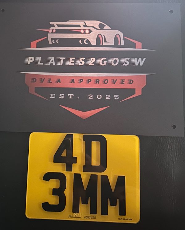 Standard‑Size Motorbike/Quad Plate -  4D 3 mm