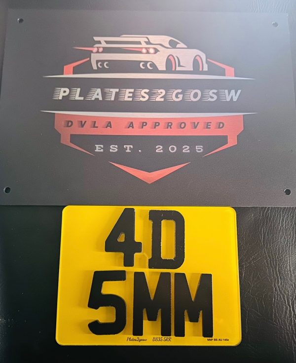 Standard‑Size Motorbike/Quad Plate – 4D 5 mm